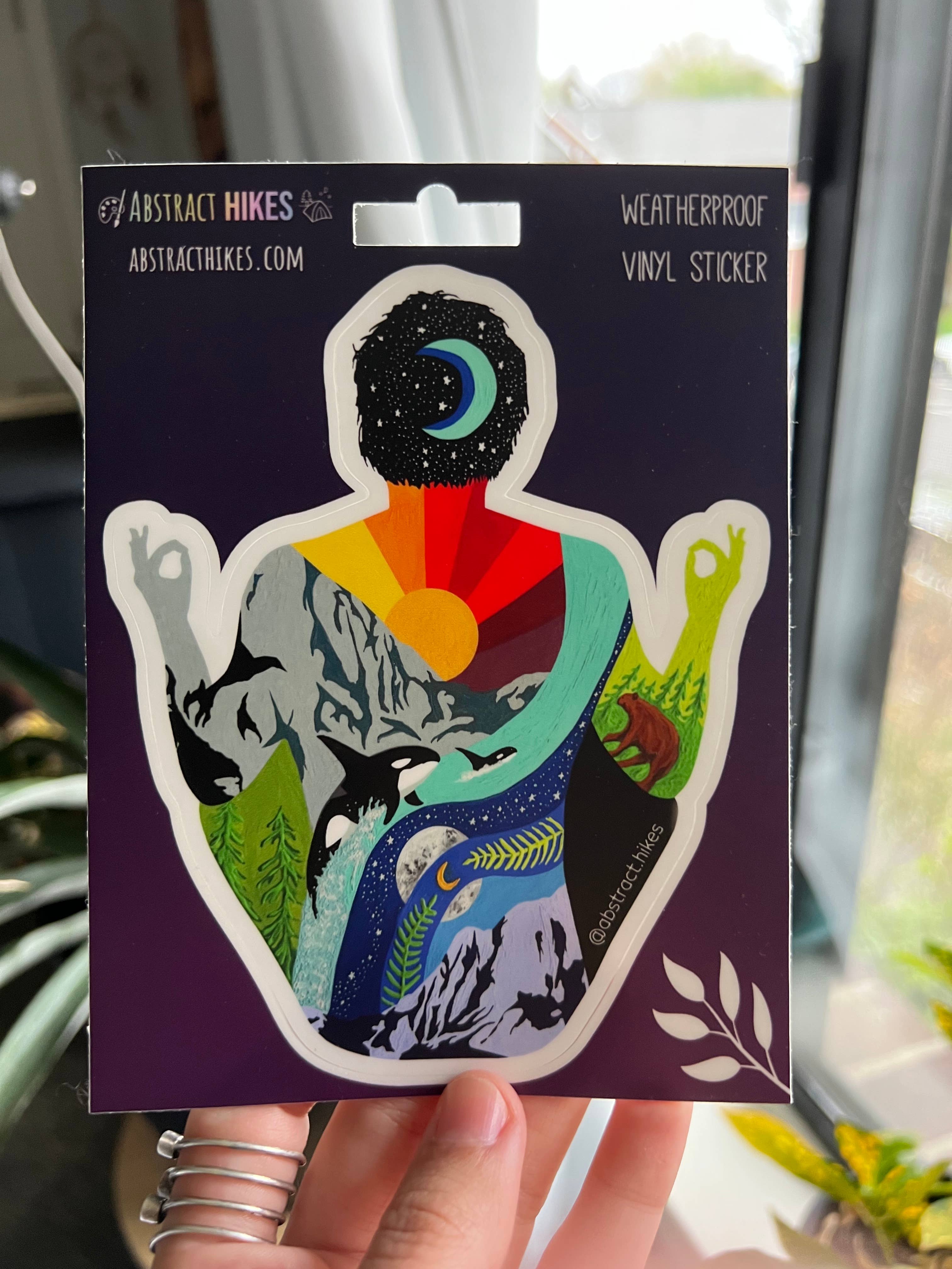 Abstract Hikes - Wholesale Sticker - Yoga Sticker: "Meditation Man"8