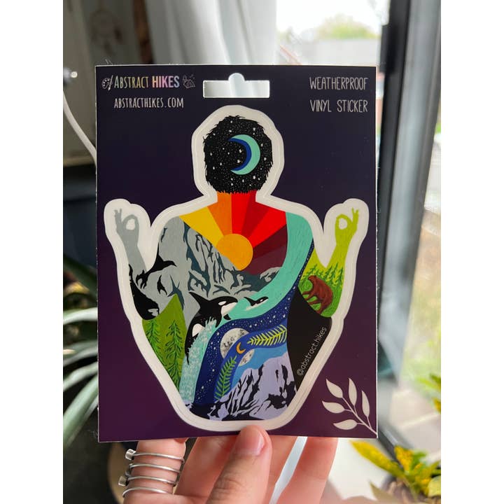 Abstract Hikes - Wholesale Sticker - Yoga Sticker: "Meditation Man"8