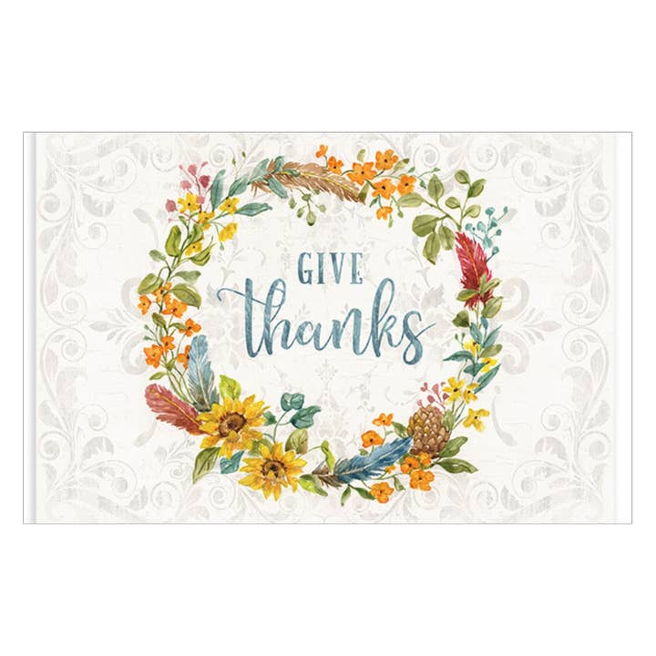 Duke Imports - Wholesale Placemat - "Fall Wreath" Thanksgiving-Themed Rectangular Placemat