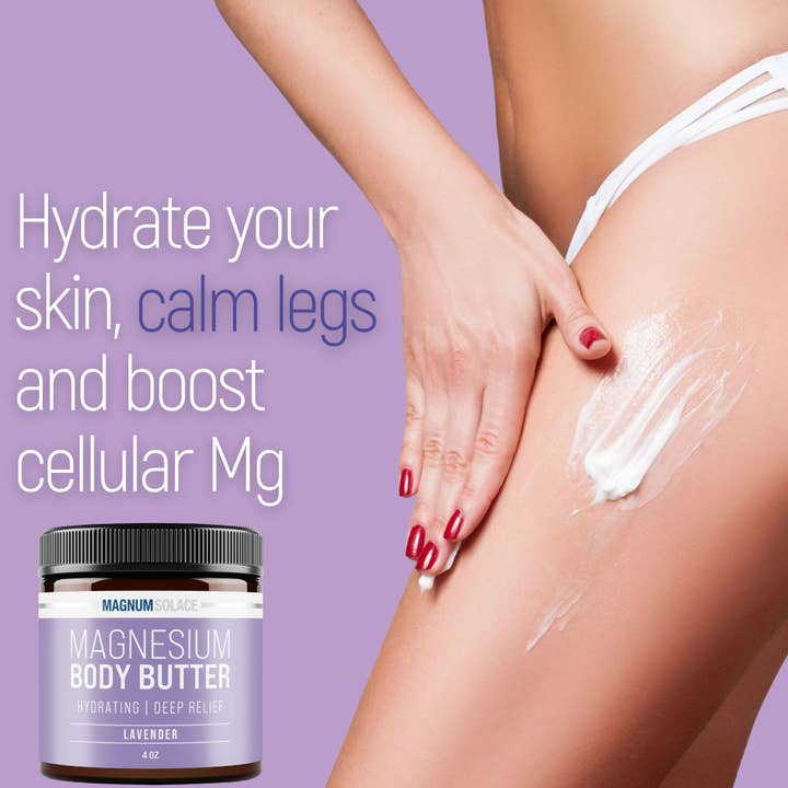 Magnum Solace - Wholesale Body Balm/Butter - Magnesium Body Butter for Better Sleep - Lavender, 4 oz2
