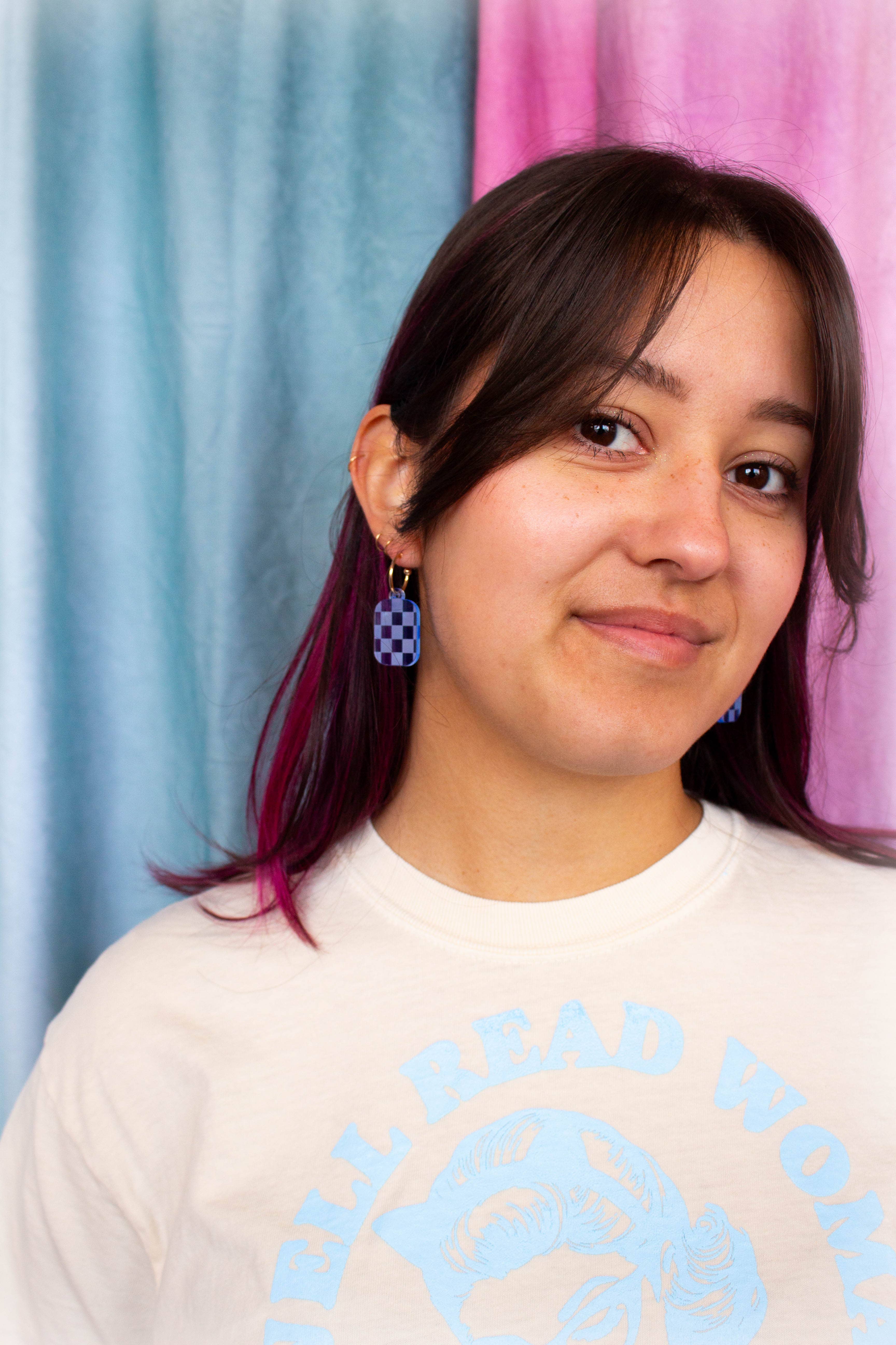 Sunshine Studio - Wholesale Dangle Earrings - Checkered Charm Simple Colorful Earrings3