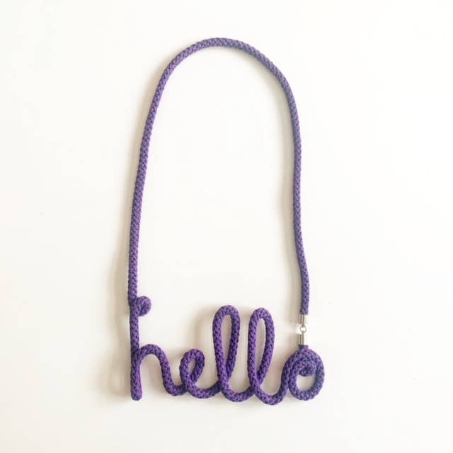 Handmade by Tinni - Wholesale Geweven ketting - The Hello Word Necklace - Handgemaakt door Tinni12