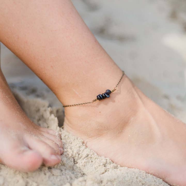 Safir Chip Bead Bar VRISTKEDJA för wholesale av Luna Tide