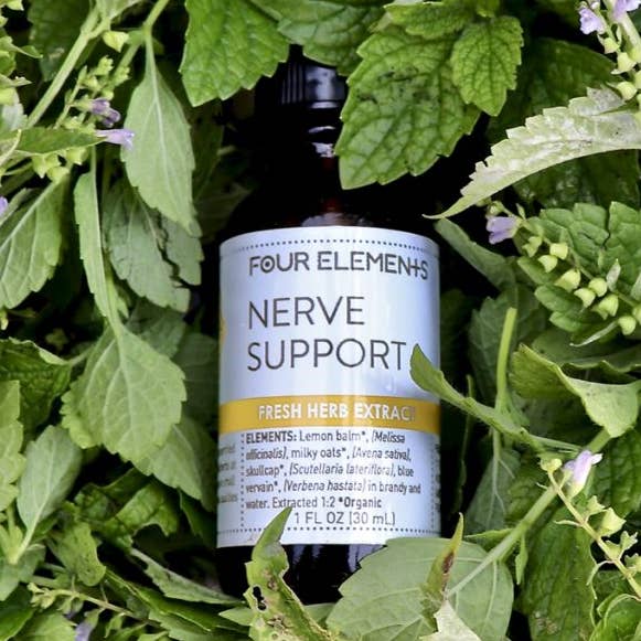 Four Elements Organic Herbals – Tintura por atacado – Mistura de tintura de ervas Nerve Support - 1 oz0