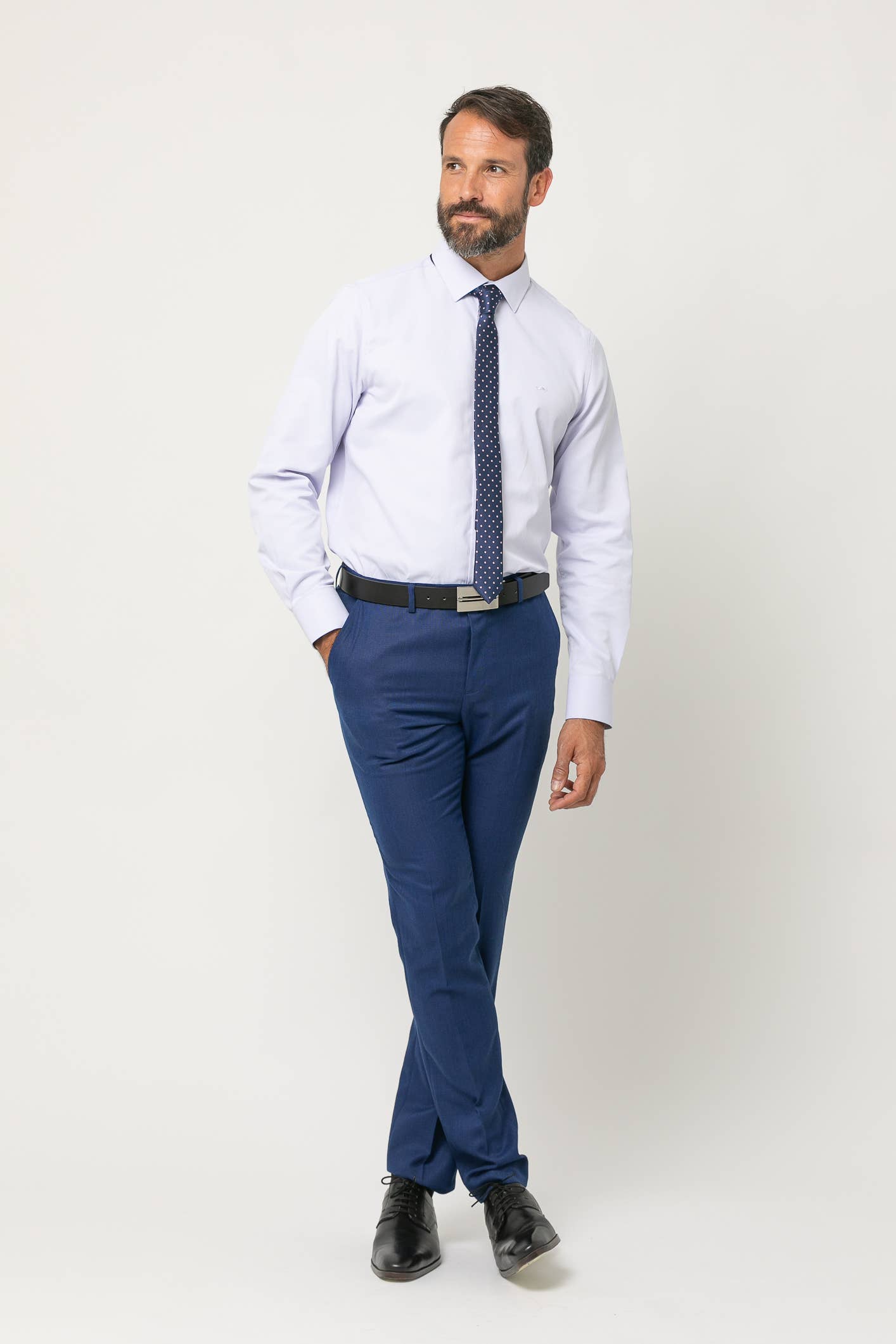 Ink Blue Slim Fit Suit False Plain with Elastane s/ grus for wholesale on Faire7