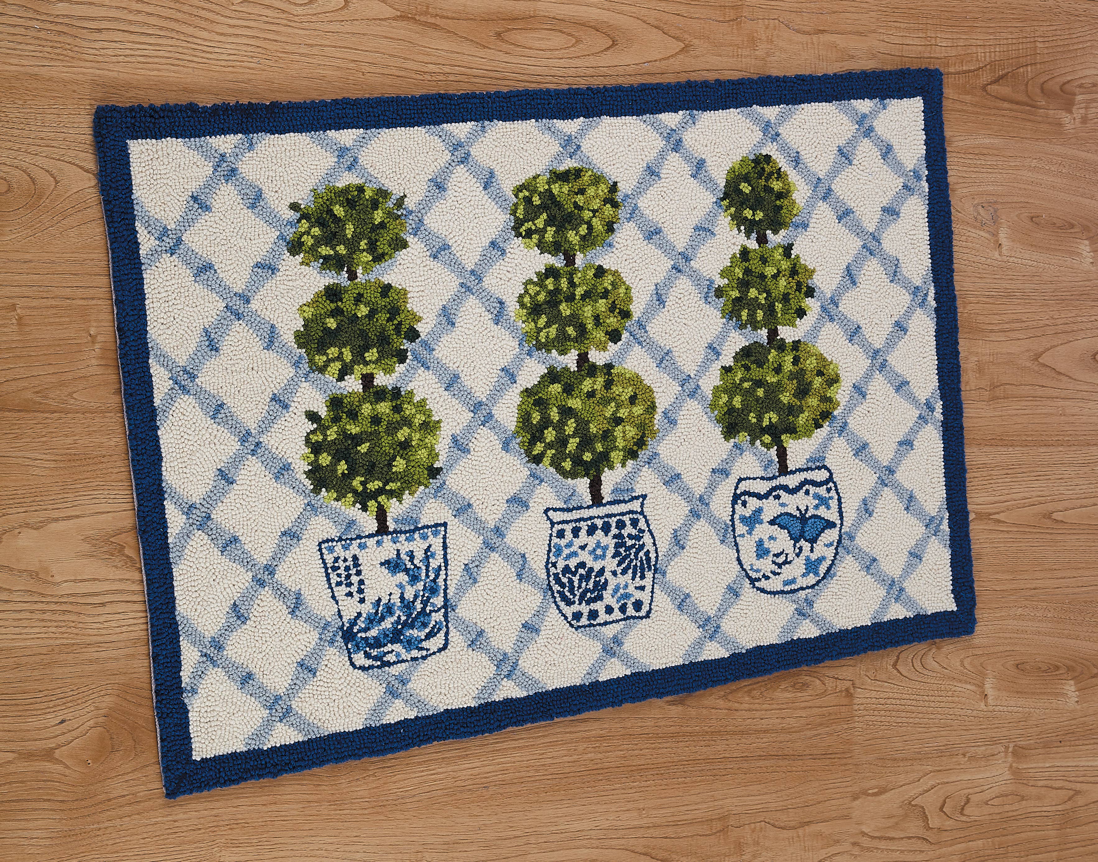 Peking Handicraft – wholesale Area rug – Topiary Hook Rug1