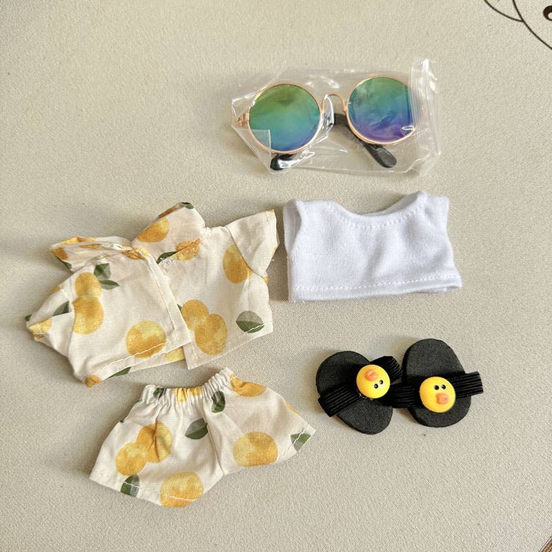 Sparkling Extras - Wholesale Toy Set - Kids - Handmade Summer Boho Tropical 5pcs Set Outfit Doll Clothes2