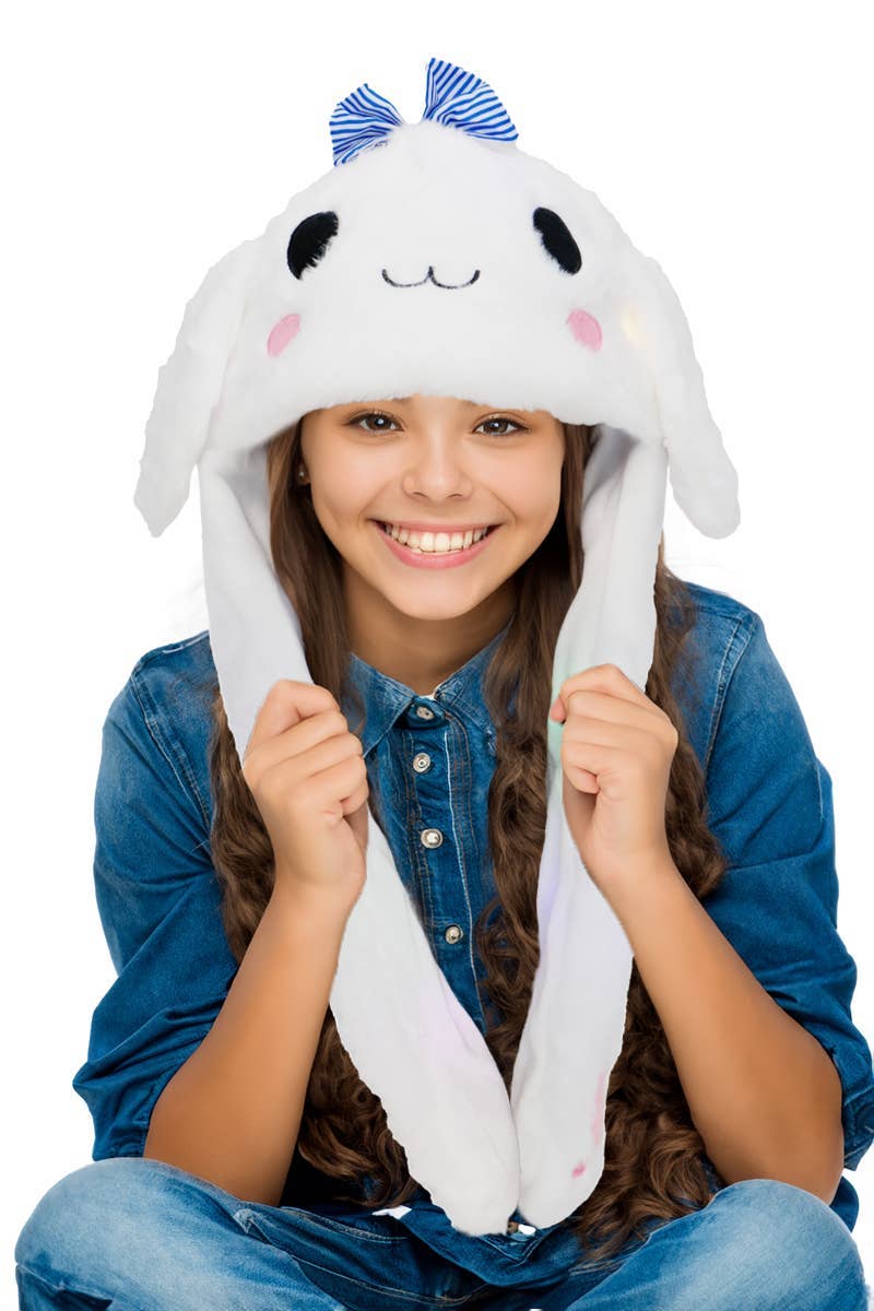 ASSORTED Animal Pals Led Light-up Ear Moving Fluffy Fur Hat for wholesale on Faire2