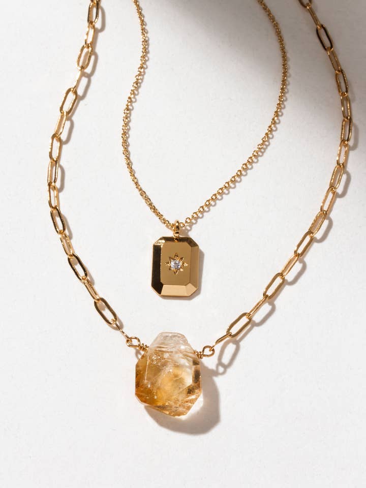 Golden Horizon Layered Necklace Set for wholesale by Luna Norte