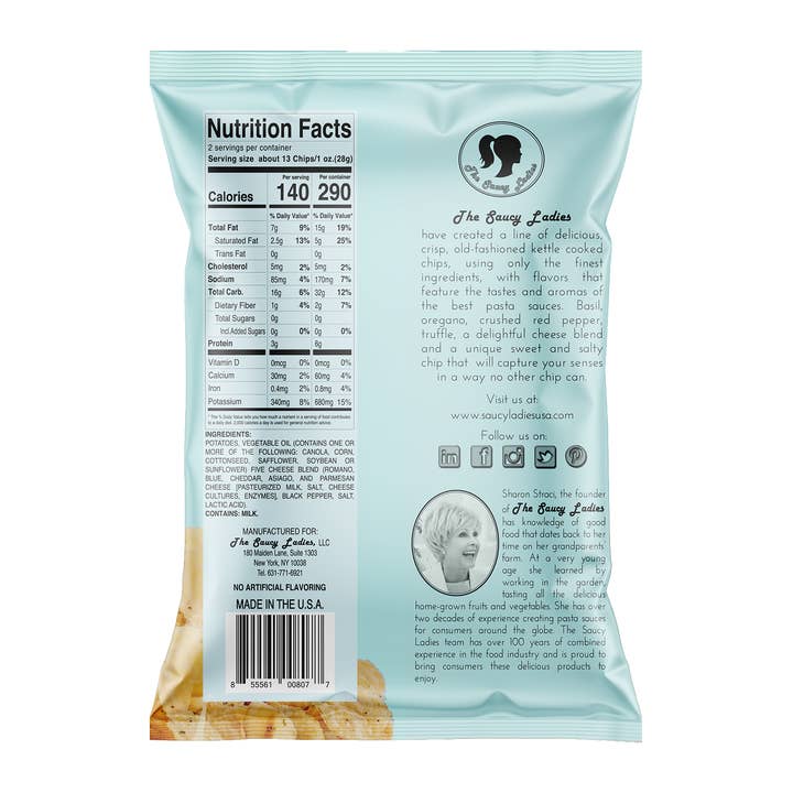 The Saucy Ladies – Großhandel Chips – Saucy Five Cheese Kettle Chips für Damen, 60 ml