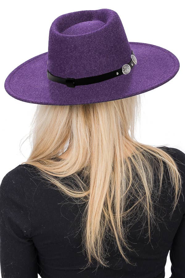 Cap Zone - Wholesale Fedora - Women's - Stagecoach Belt Pinch Crease Faux Wool Rancher Hat11