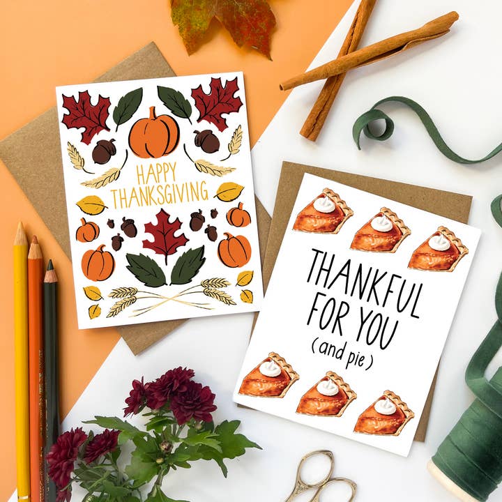 Morgan Swank Studio – wholesale Thanksgiving-kort – Thanksgiving Folkmönster | Thanksgivingkort