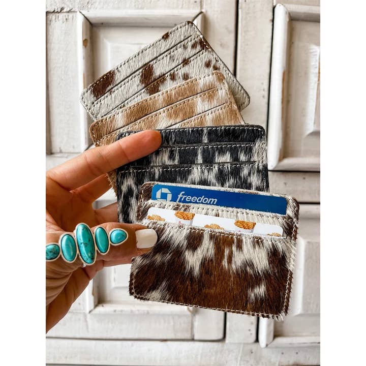 Boho Ranch Shop - Wholesale Card Holder - Women's - Western Cowhide Credit Card Holder - Money holder