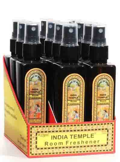 R. Expo/Song of India - Wholesale Room & Linen Spray - India Temple Room Spray Display of 123