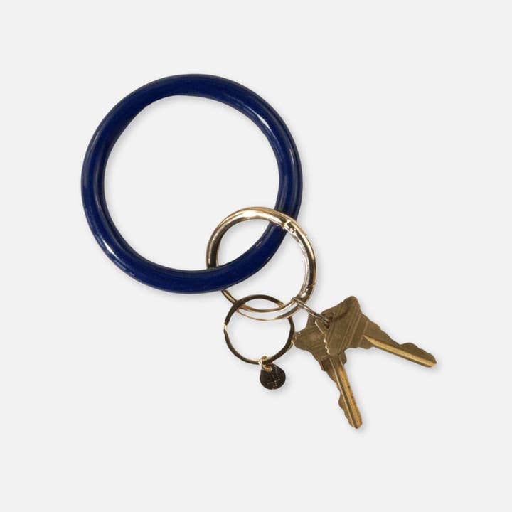 INK + ALLOY - Wholesale Keychain Bracelet - NAVY SIMPLE RESIN BANGLE KEY RING Wholesale