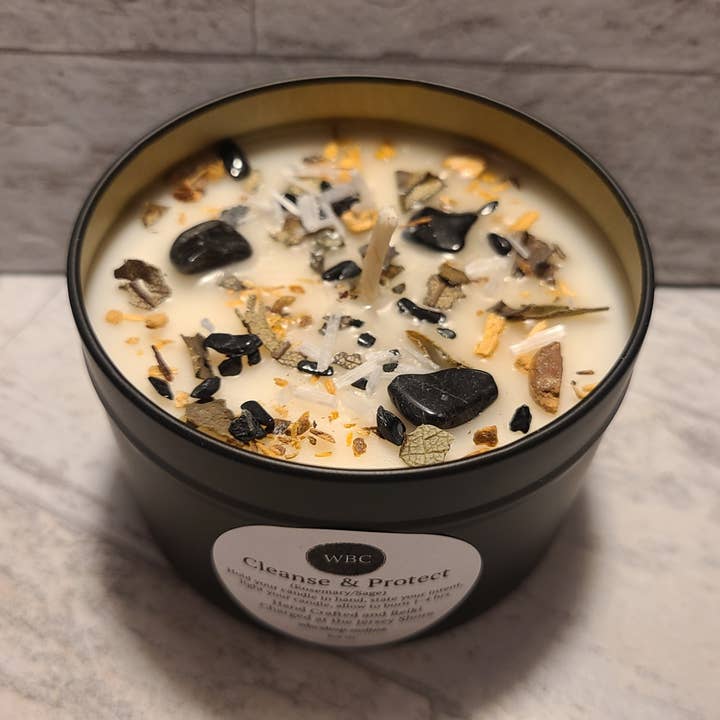 Cleanse & Protect Intention Soy Candles, Energy Candles for wholesale by WBC Shops