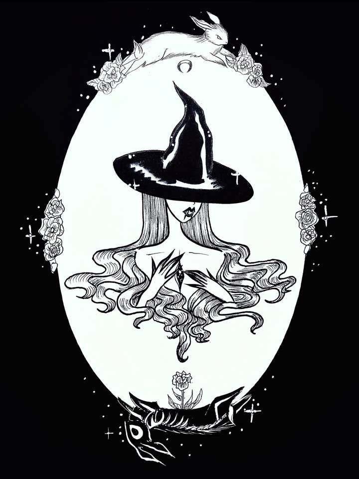 "Som Foroven Så Forneden" Gotisk Forårsjævndøgn Kunsttryk for engroshandel hos Stefani Rabideaux