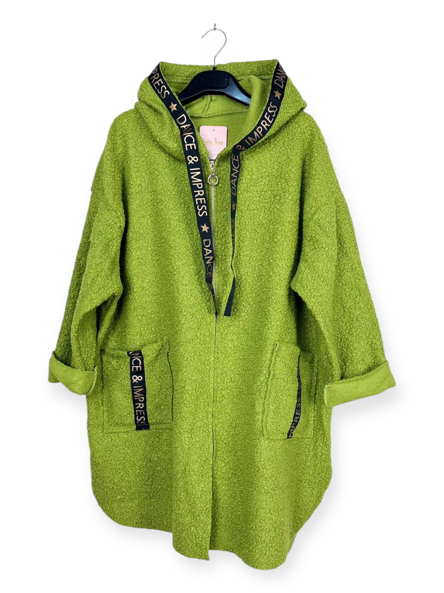 Lucky Nana - Wholesale Coat - Women's - AH 22173 - Boucle Fabric Coat10