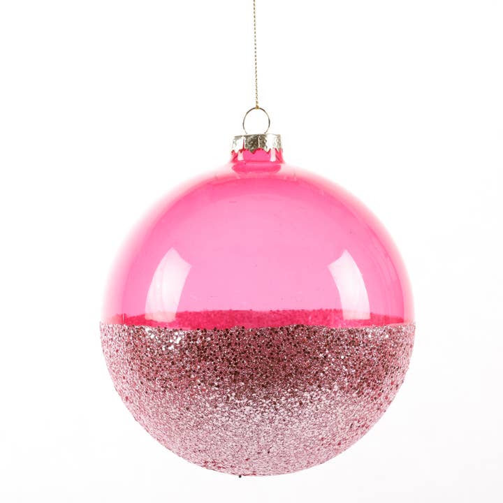 LUX FRAGRANCES - Wholesale Ornament - 4.5" PINK GLASS BALL ORN