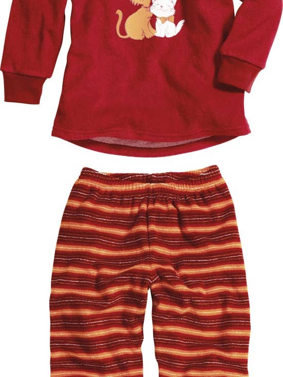 Schlafanzug Frottee Katzen für den Großhandel von Playshoes GmbH