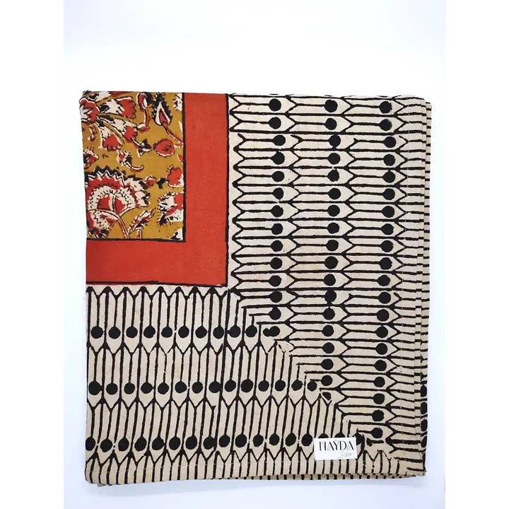 Nayda Diaries - Wholesale Tablecloth - Tablecloth flowers printed Indian block print Udaïpur10