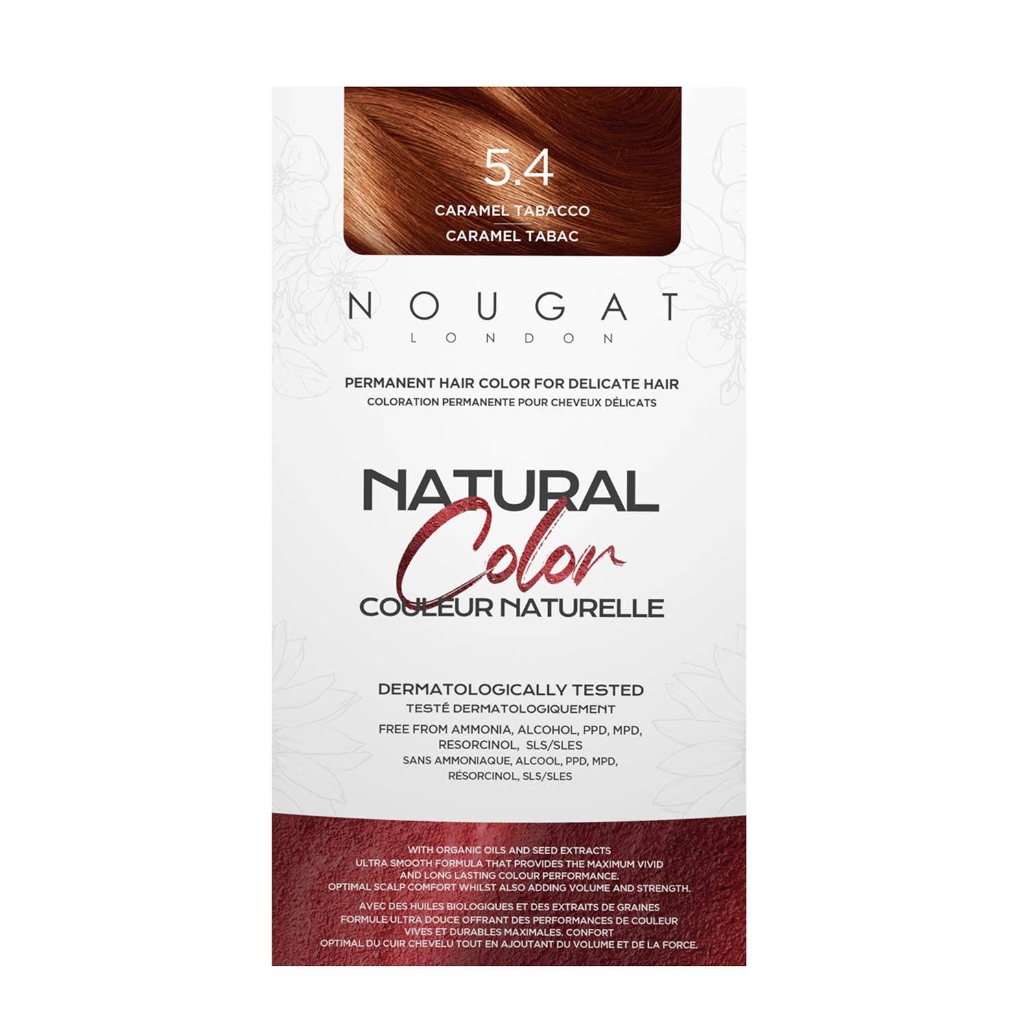 Nougat London – wholesale Hair dye – Permanent Hair Colour Caramel Tabacco 5.4 (170ml)1