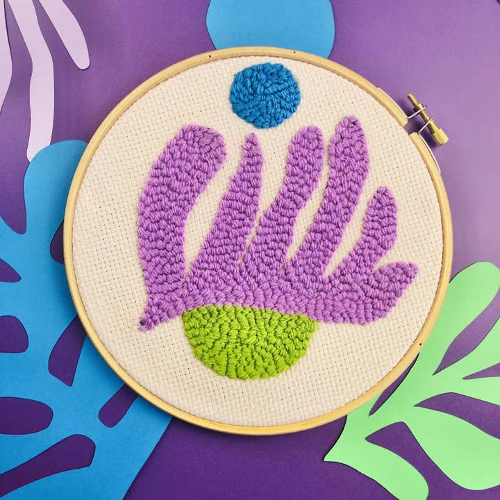 The Edinburgh Craft Club - Wholesale Embroidery/Cross Stitch Supplies - Matisse Punch Needle Art Kit