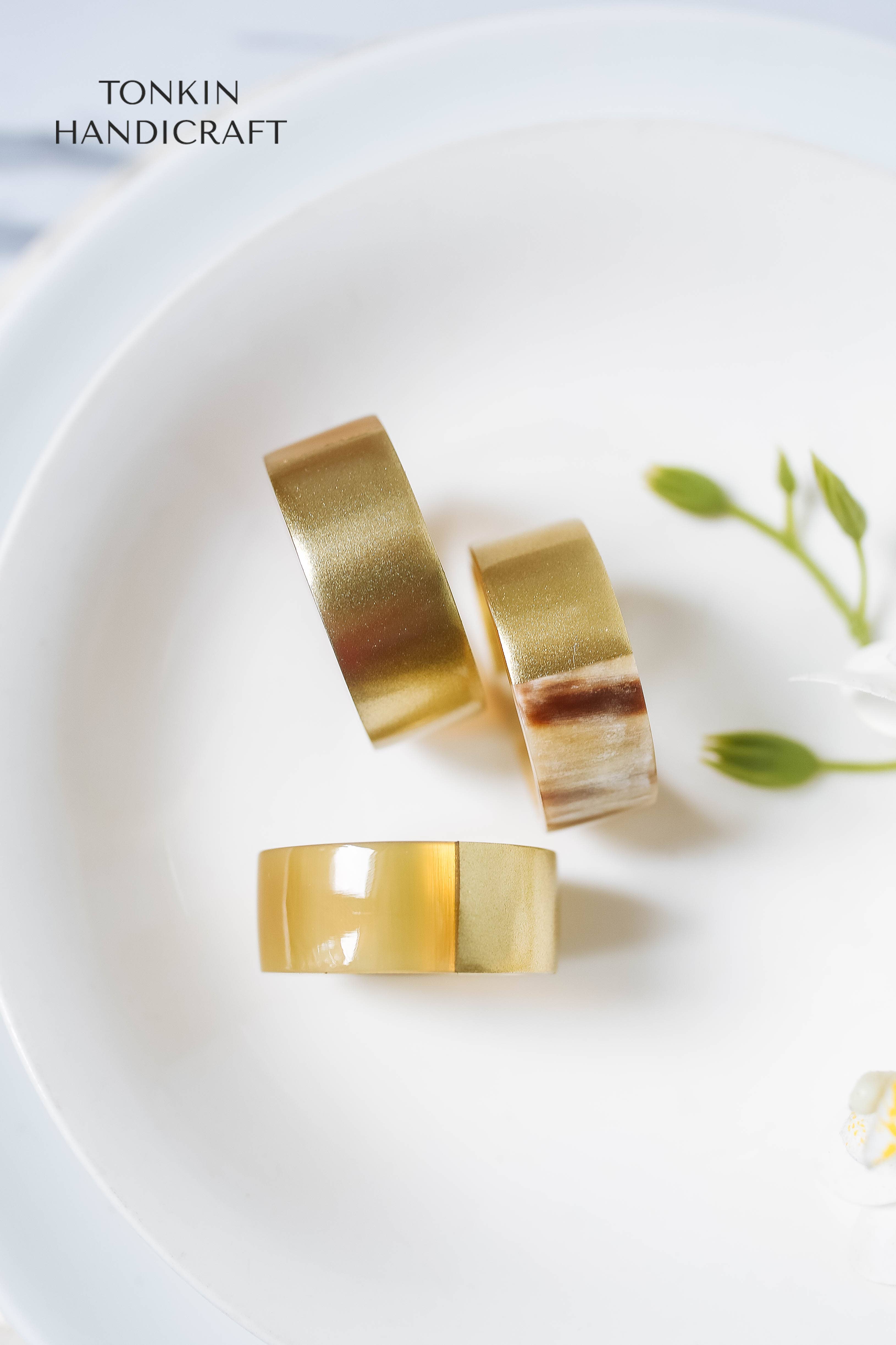 Tonkin Handicraft - Wholesale Napkin Ring - Lacquer  Buffalo Horn Napkin Ring S20