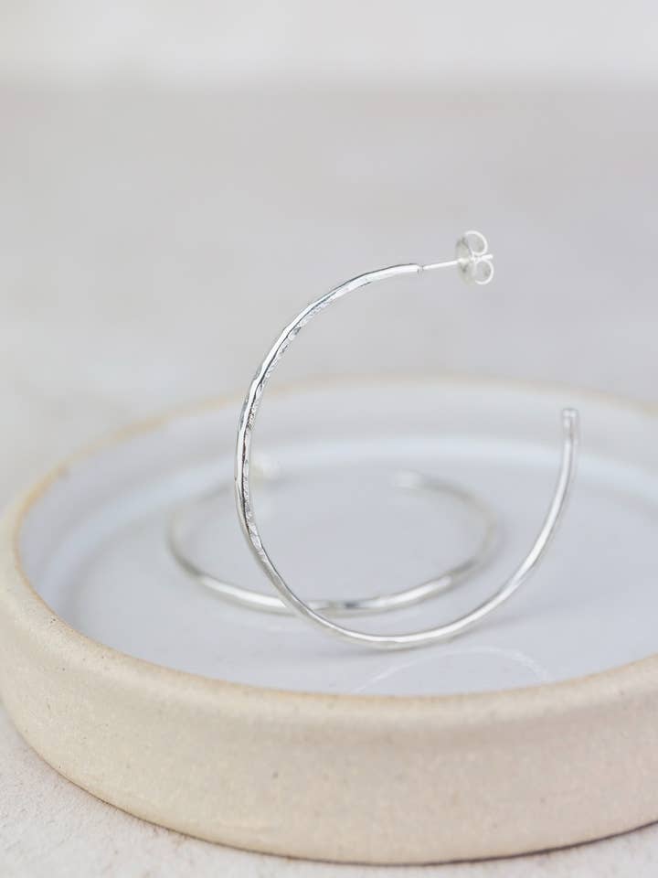 Sterling Silver Hoop Earrings - Medium for wholesale by Lucy Kemp Jewellery