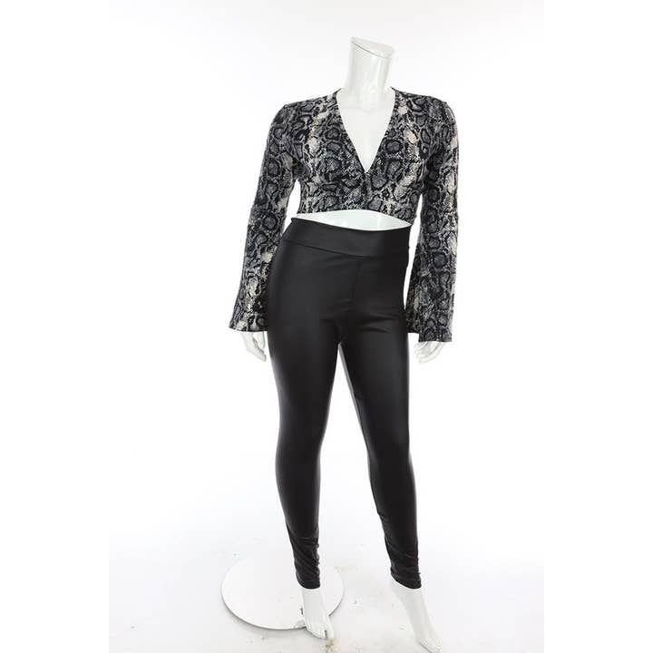 Corrente Sexy Dourada Sino Preto com Estampa de Cobra Dourada por atacado de SEXY STAR DESIGN INC