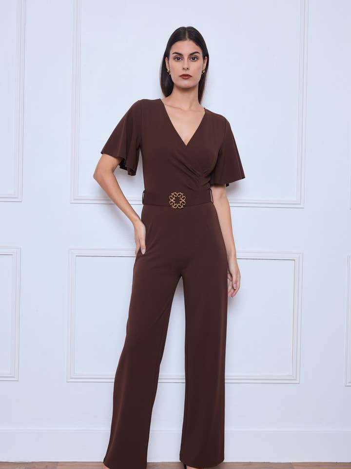 KICHIC - Wholesale Jumpsuit - Women's - Belted jumpsuit K58873