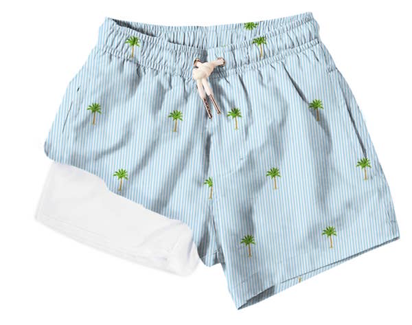 Bermies - Wholesale Swim Shorts - Kids - Palm Stripes - Kids