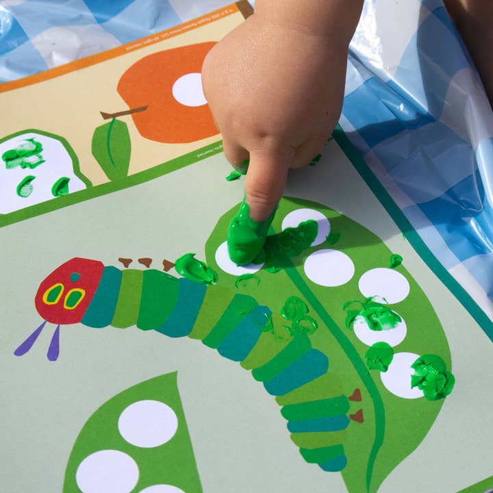 Robert Frederick Ltd - Venta al por mayor Juego de manualidades - Niños y bebés - Mundo de Eric Carle Mi Primer Kit de Arte con Huellas Dactilares – Set de Manualidades para Niños Pequeños con Pinturas y Hojas para Colorear – La Oruga Muy Hambrienta5