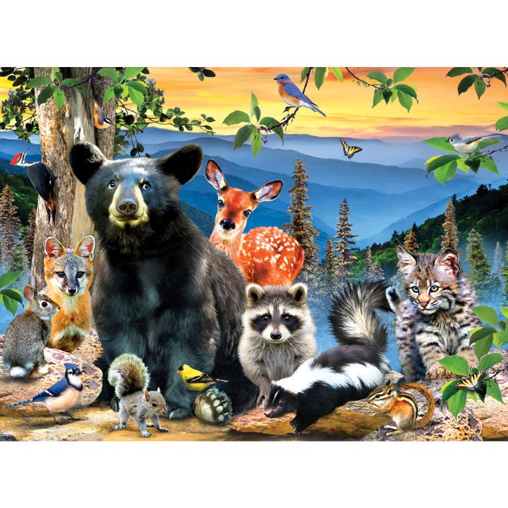 Masterpieces Puzzles - Wholesale Puzzle - Kids - Wildlife of the Great Smoky Mountains - 100 Piece Puzzle