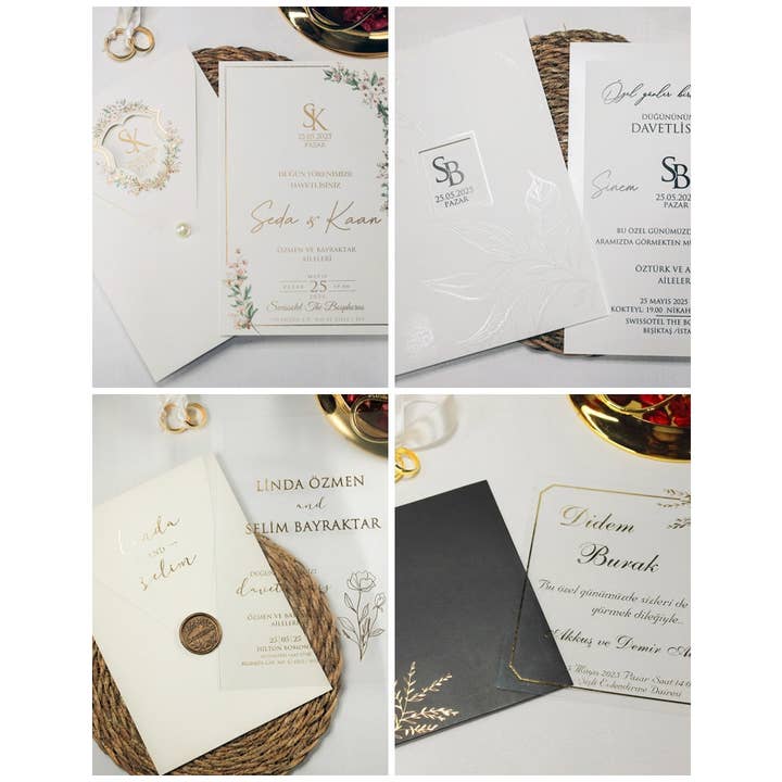 Personalized Acrylic Wedding & Quinceanera Invitations for wholesale by Faire Part Cards