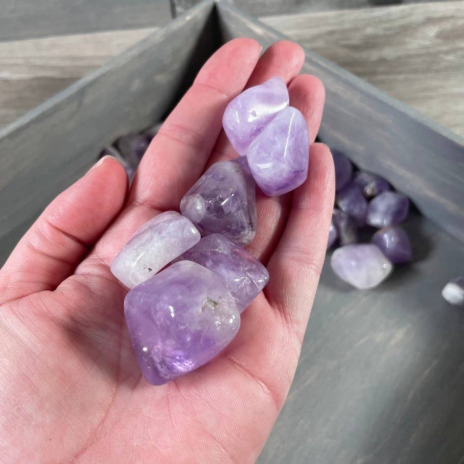 Keystone Crystals - Wholesale Spiritual Stone/Crystal - Bulk Amethyst Tumbled Stones – 1 lb Lot for Crystal Shops0