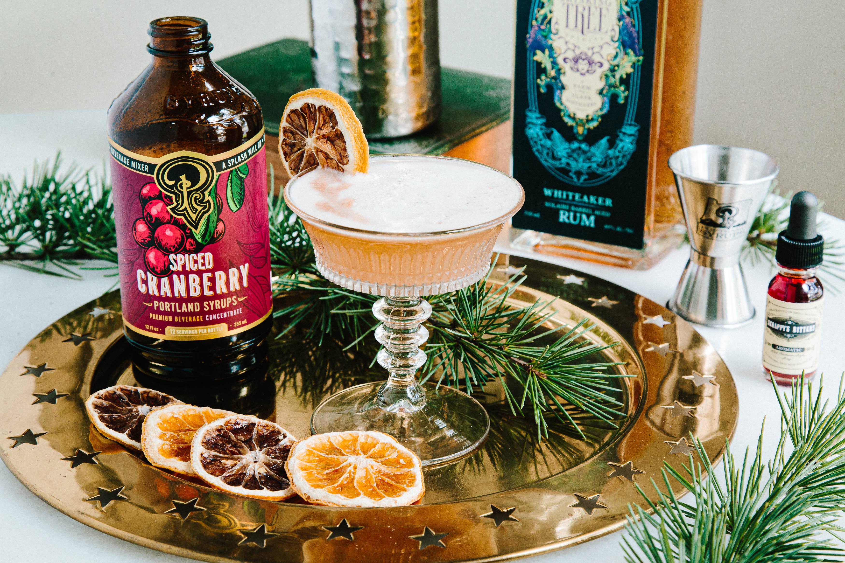 Portland Syrups - Wholesale Cocktail Mix/Syrup - Spiced Cranberry Syrup 12 oz - cocktail / mocktail drink mix2