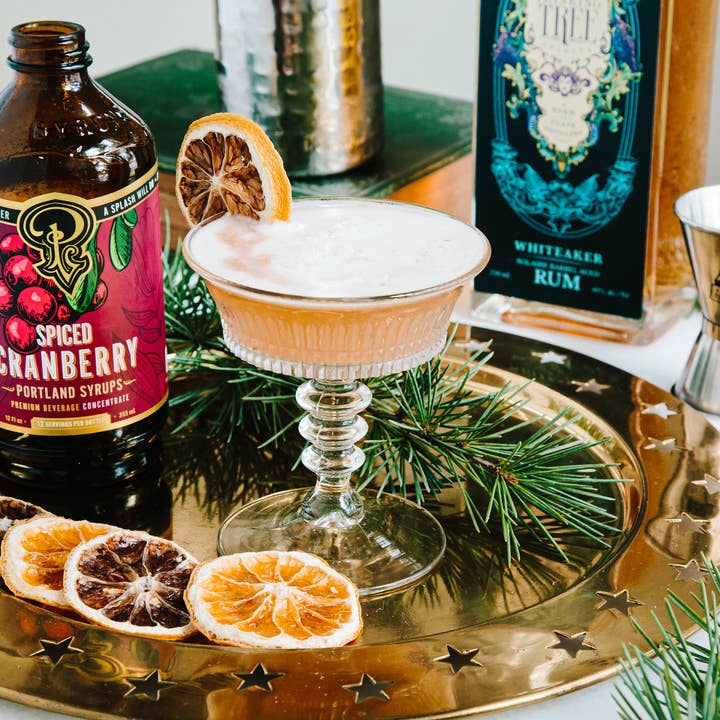 Portland Syrups - Wholesale Cocktail Mix/Syrup - Spiced Cranberry Syrup 12 oz - cocktail / mocktail drink mix2