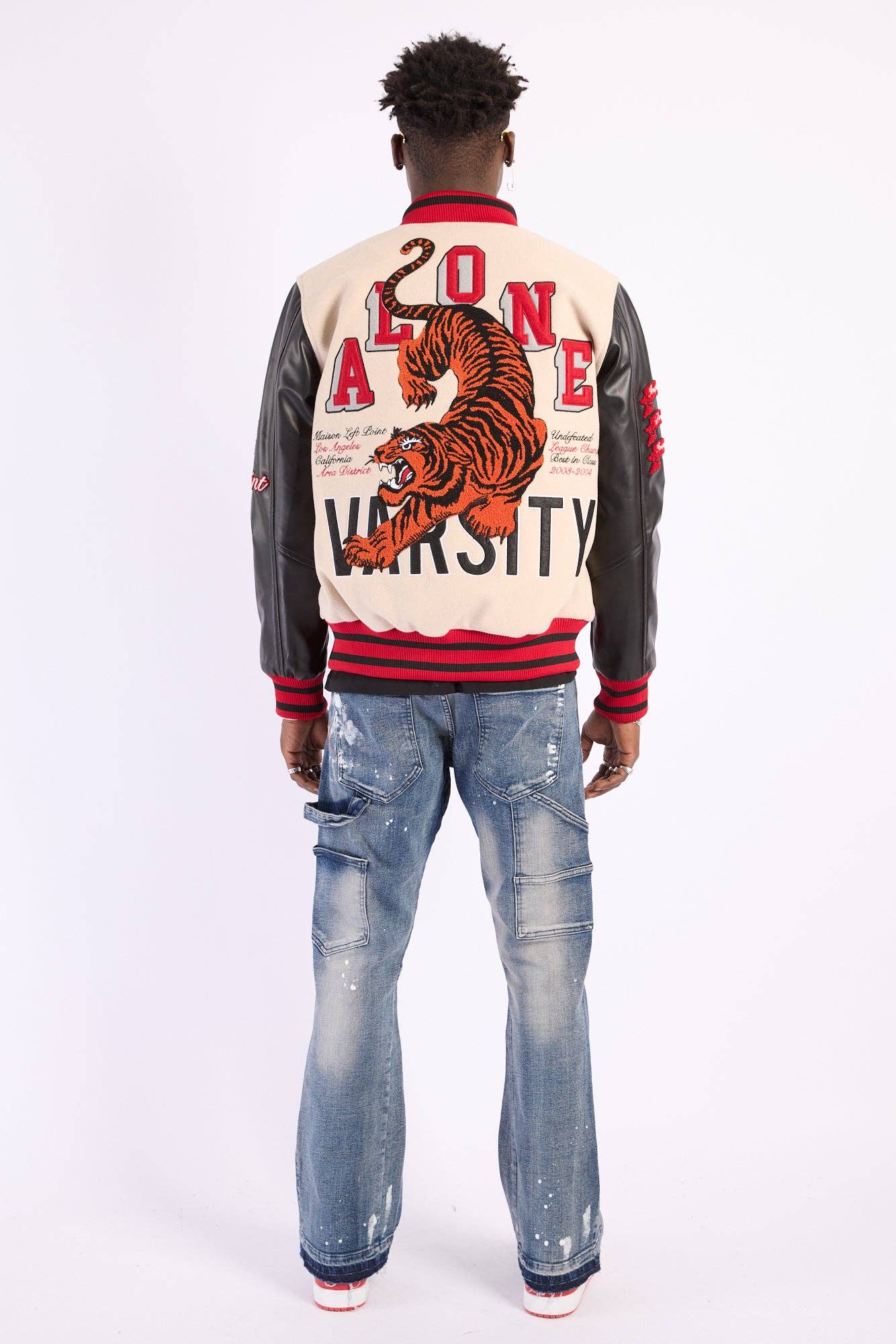 LEFT POINT – Casaco de equipa universitária/basebol - Homem por atacado – CASACOS UNIVERSITÁRIOS TIGRE6