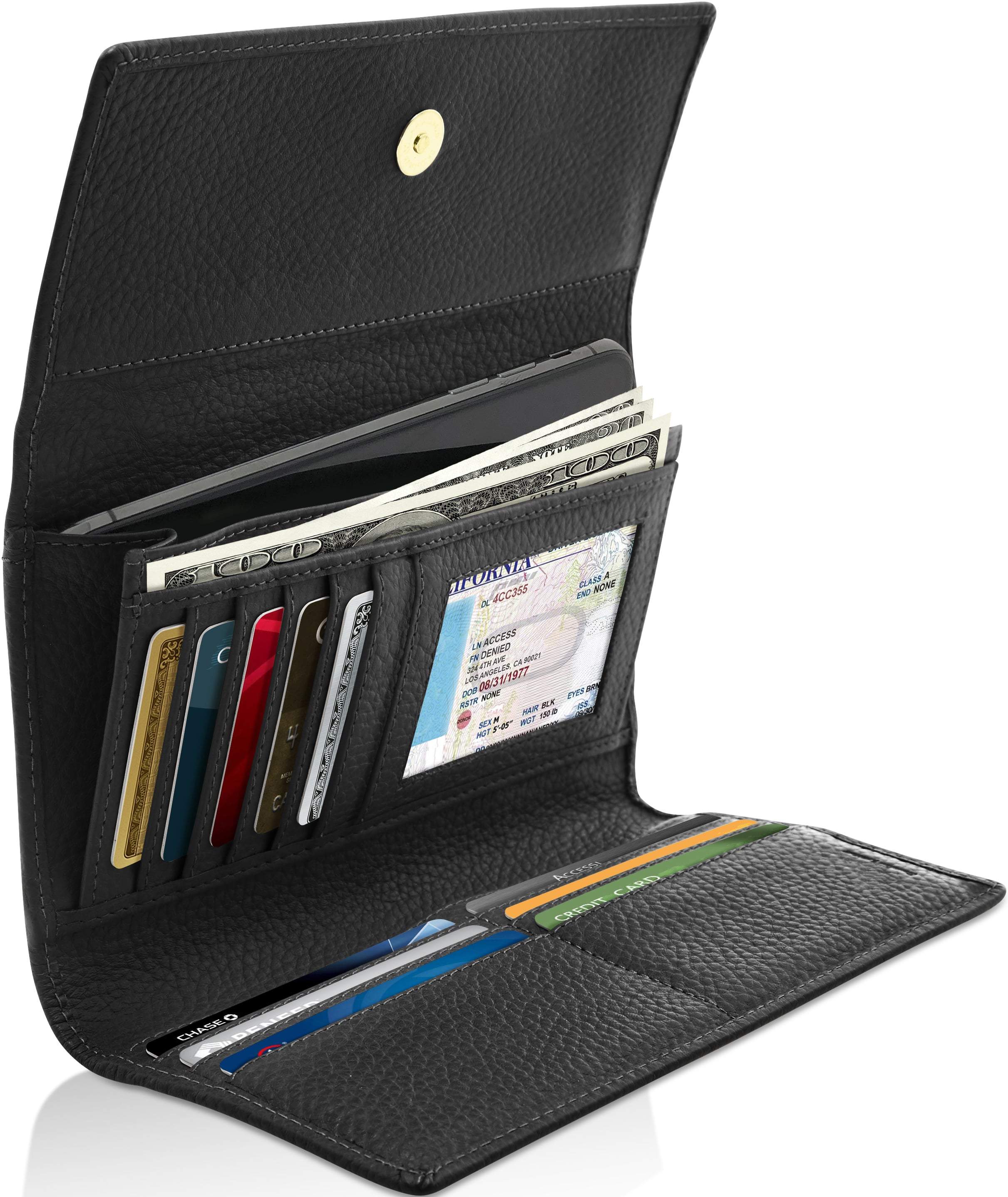 Access Denied Accessories - Wholesale Wallet - Women's - Trifold Clutch RFID Wallets For Women With Checkbook Holder18