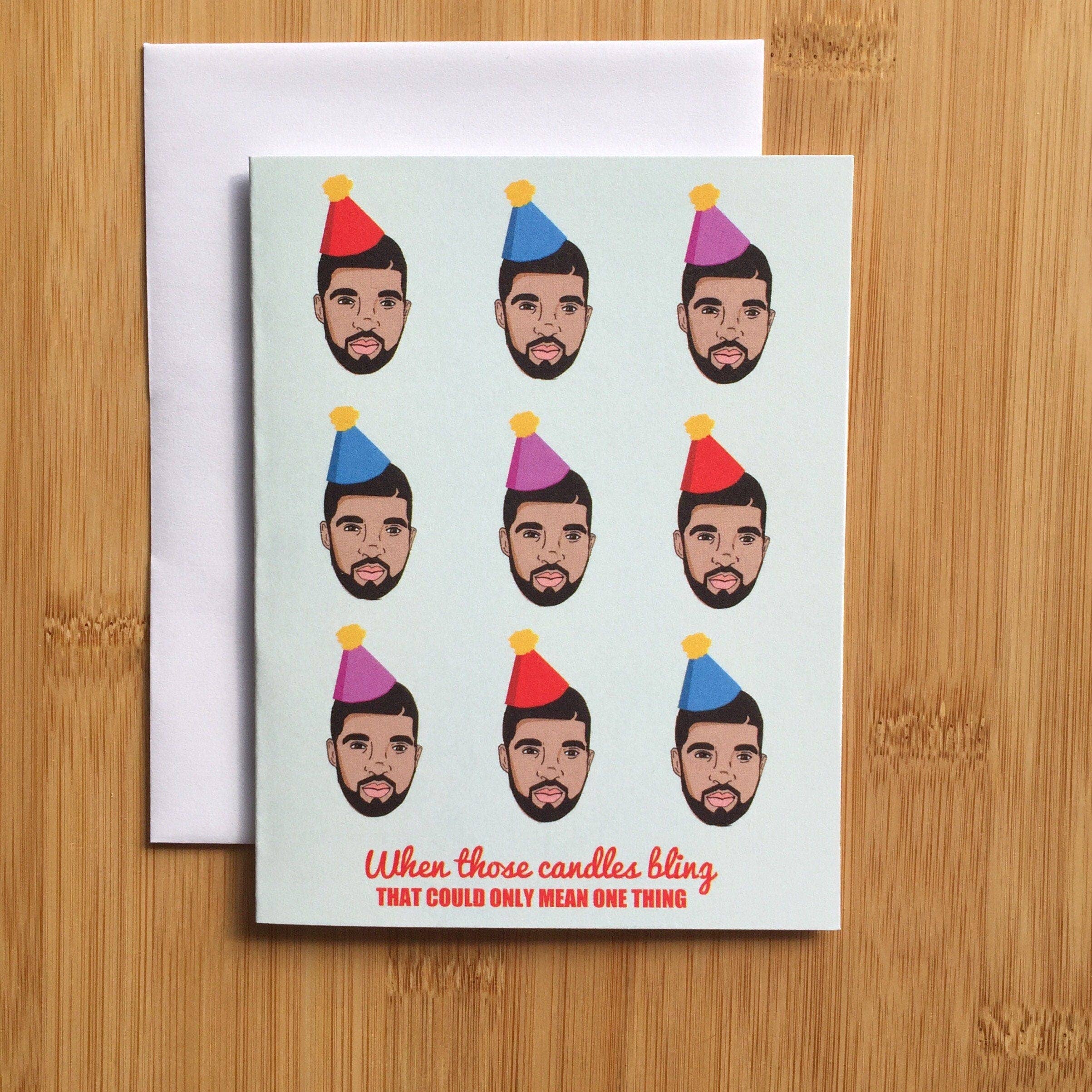 Papermain - Wholesale Birthday Card - Drake Birthday Card - Drake Hotline Bling card, Champagne Papi Card, hip hop card1