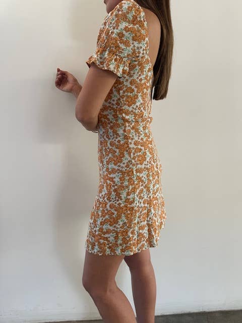 Audrey 3+1 - Wholesale Dress - Women's - Always You Floral Puff Sleeve Mini Dress - YD436A3