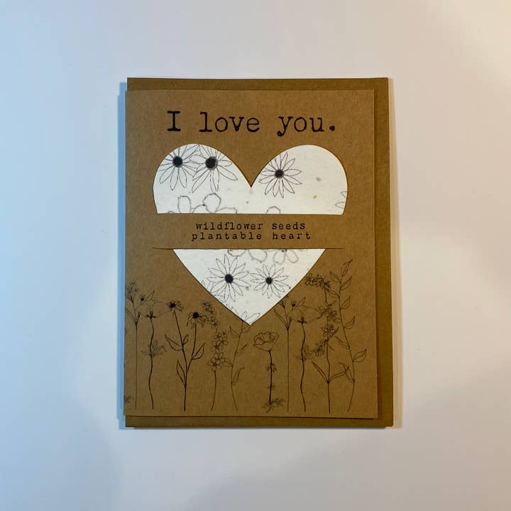 The Raven’s Edge Studio - Wholesale Love Card - Plantable Heart Card: Sustainable Valentine, I Love You8
