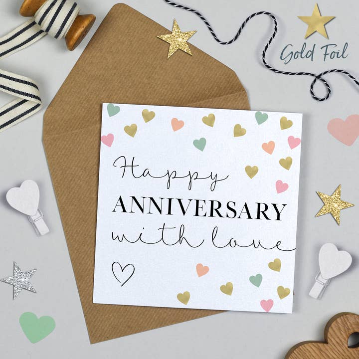 Michelle Fiedler Design – wholesale Anniversary card – Manhattan Anniversary Gold