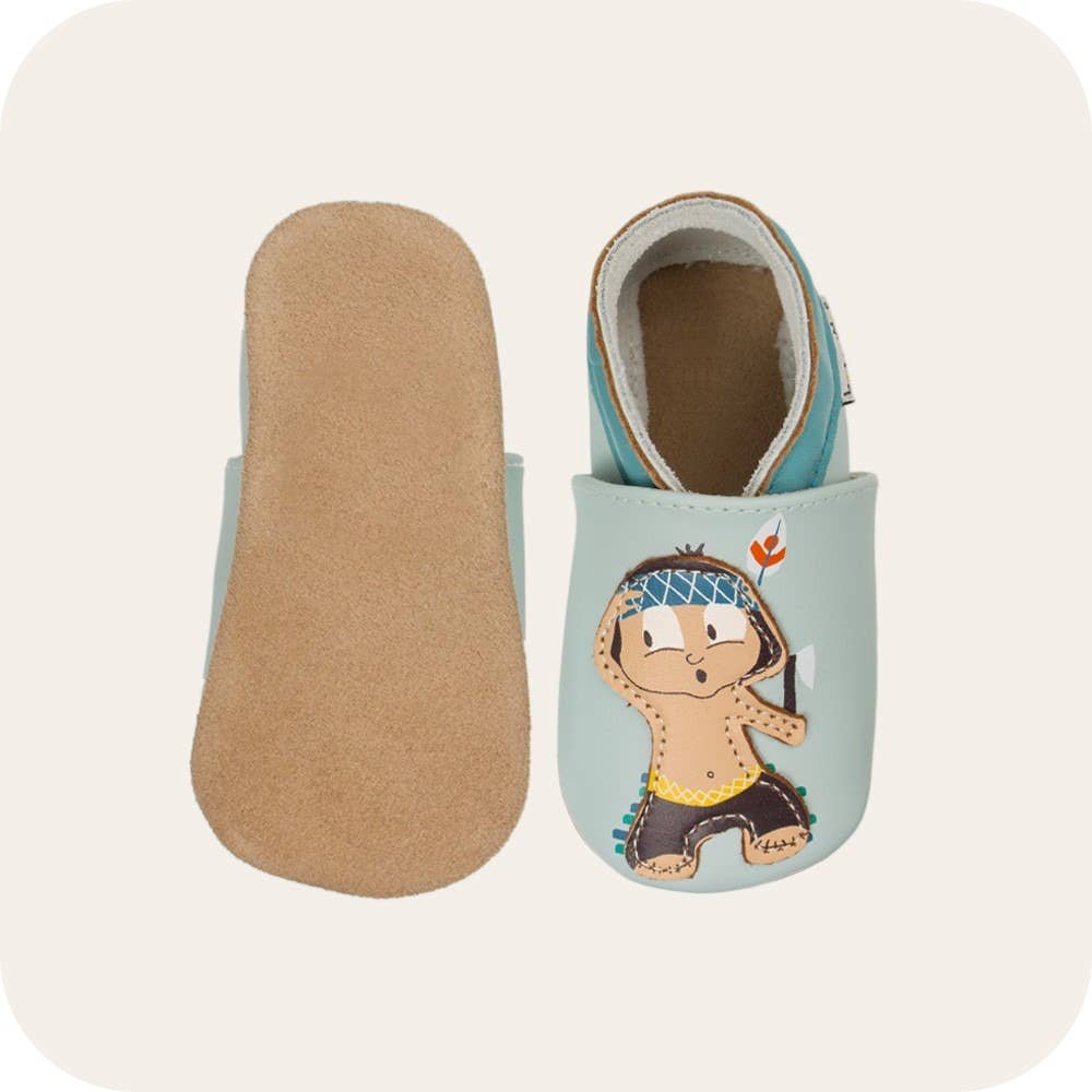 LAIT ET MIEL - Vendita all'ingrosso Pantofole - Neonati - Pantofole in pelle per bambini - modello Indian2