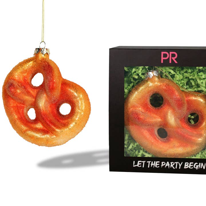 Party Rock | Pretzel Glass Ornament for wholesale by Party Rock Ornaments