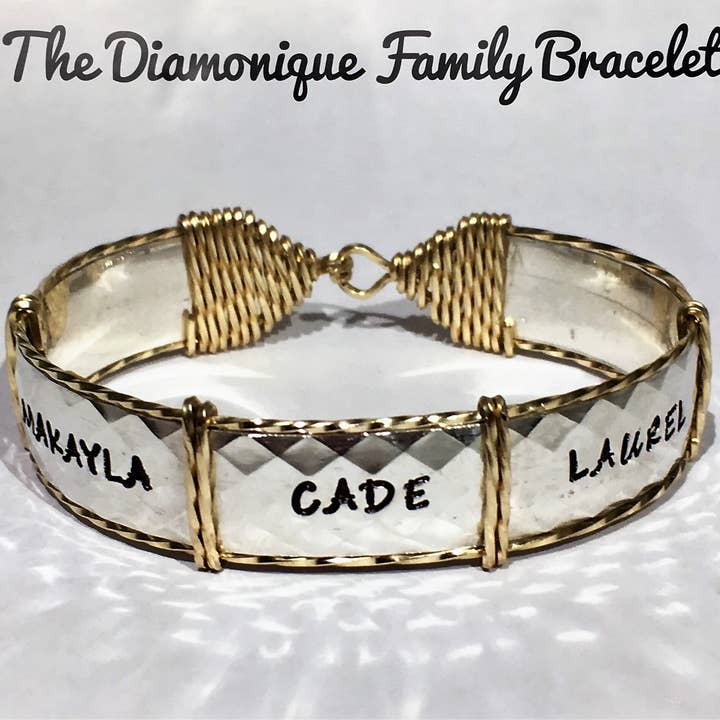 The Family Bracelet® Diamonique for wholesale by Wire N Rings by JC Designs