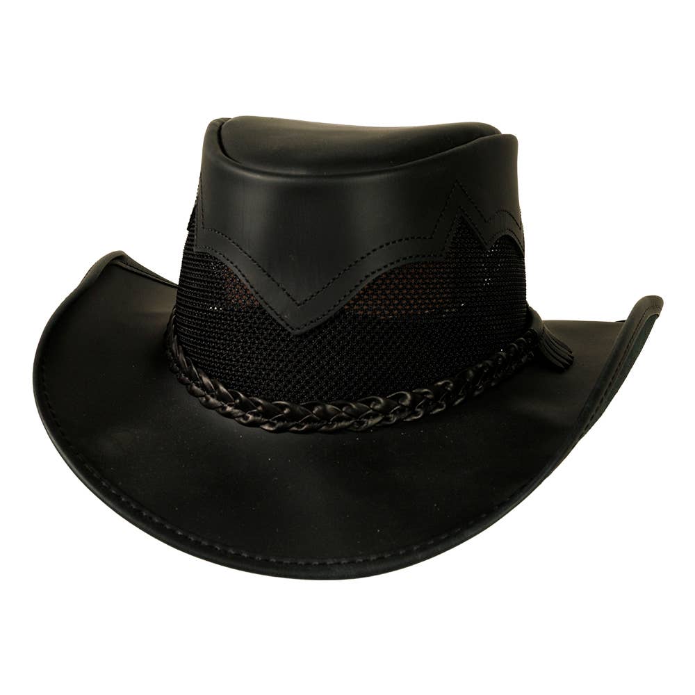 American Hat Makers – Engroshandel Cowboyhat - Unisex – Outback Læder Cowboyhat - Stil Stampede3