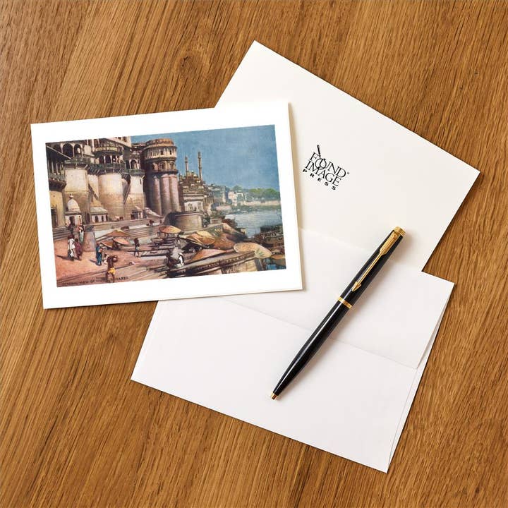 Found Image Press - Wholesale Stationery/Notecard Set - Greeting Card MF-720 The Ghats, Benares, India