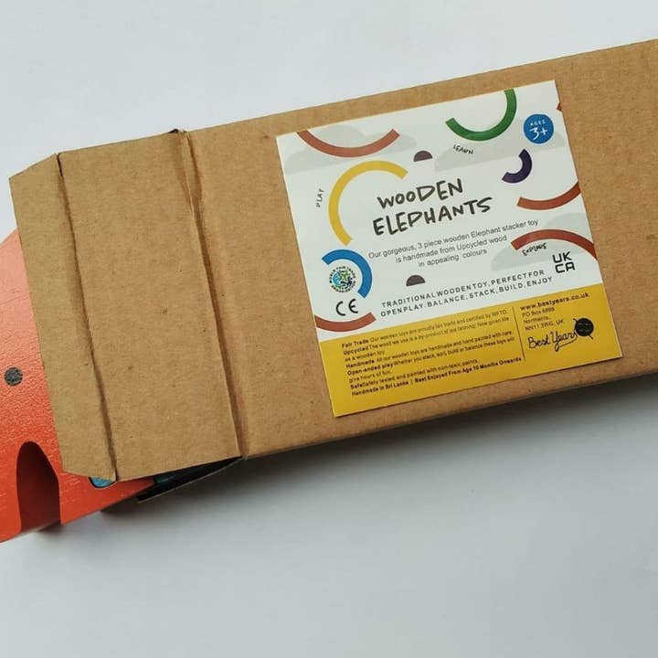 Best Years Ltd – Engroshandel Trælegetøj - Børn – Træ elefant legetøj, traditionelt puslespil Fair Trade håndlavet2